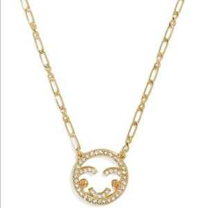BaubleBar Gold Emoji Smiley Face Necklace